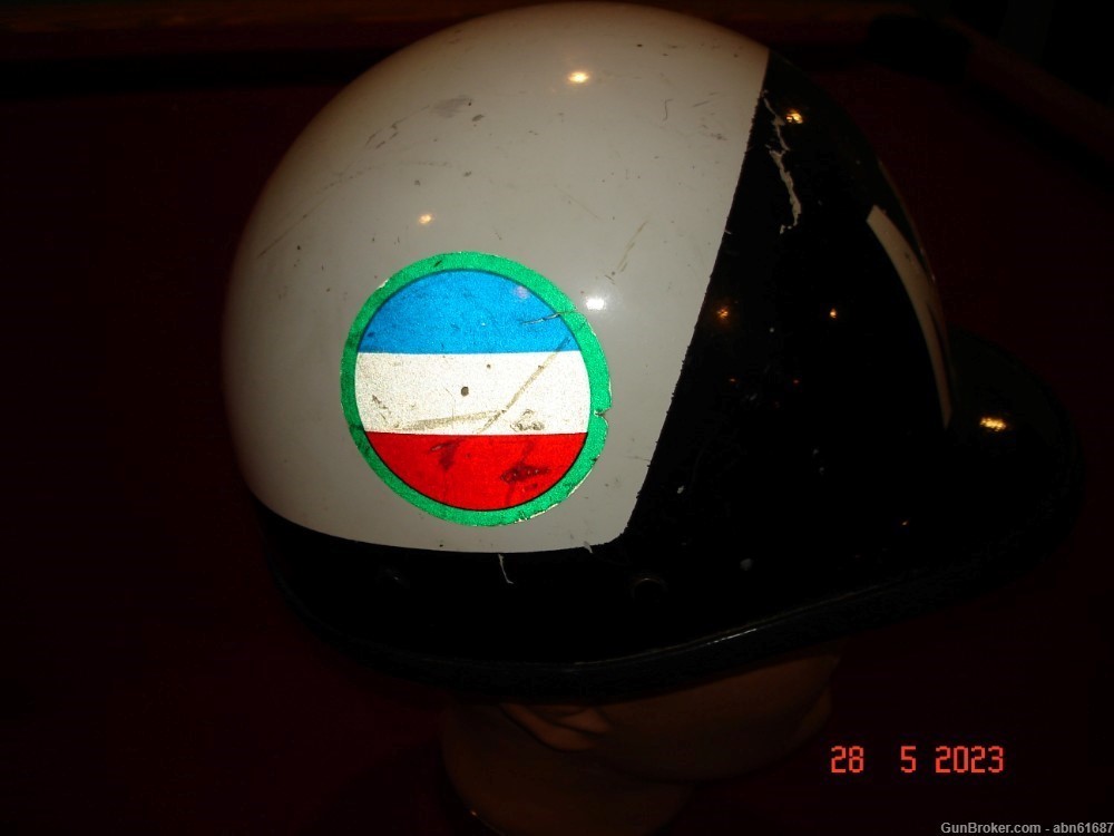 1970's to 1980's 571st MP Co Military Police motorcycle helmet-img-1