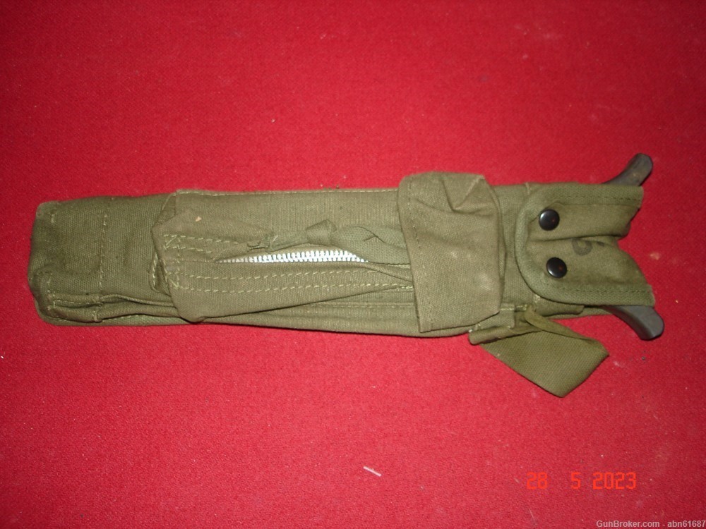 Vietnam era 1970 dated M16 bipod w canvas carrying case-img-0