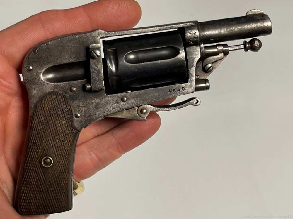 Bicycle Gun! Belgian Velo Dog in .22 - 6 Shot, Hammerless Revolver-img-0