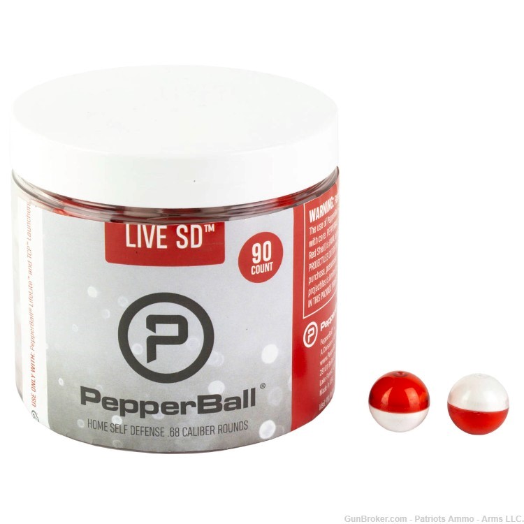  Live SD Pepperballs Pava .09 oz Red 90 Rds-img-1