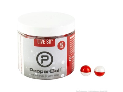  Live SD Pepperballs Pava .09 oz Red 90 Rds