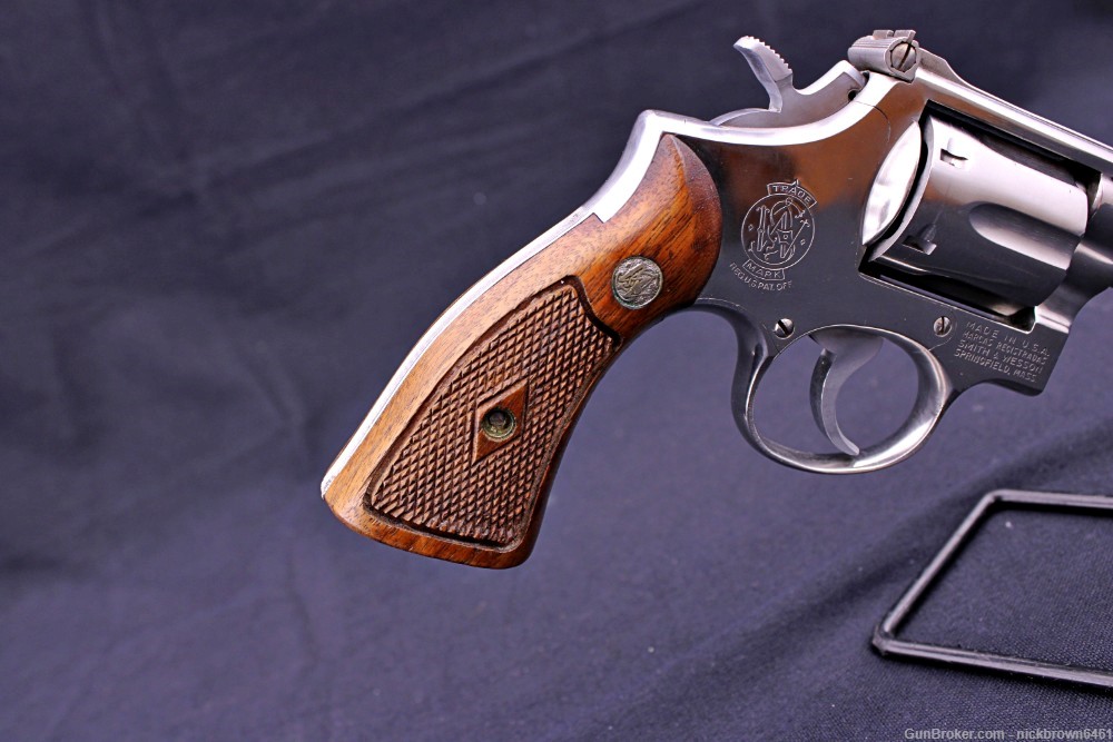 1973-1974 SMITH & WESSON MODEL 67 NO DASH 38 SPECIAL 4" BBL NICKEL FINISH -img-10