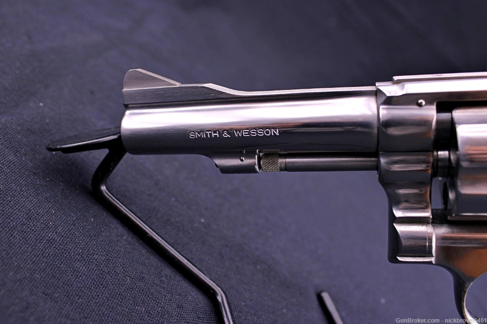 1973-1974 SMITH & WESSON MODEL 67 NO DASH 38 SPECIAL 4" BBL NICKEL FINISH -img-4