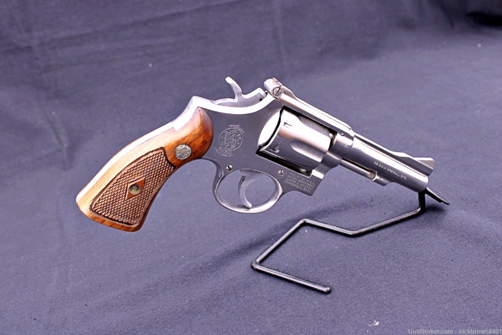 1973-1974 SMITH & WESSON MODEL 67 NO DASH 38 SPECIAL 4" BBL NICKEL FINISH -img-9