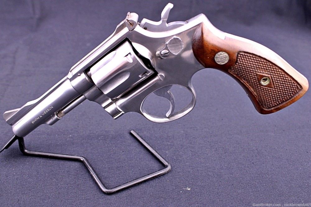 1973-1974 SMITH & WESSON MODEL 67 NO DASH 38 SPECIAL 4" BBL NICKEL FINISH -img-1
