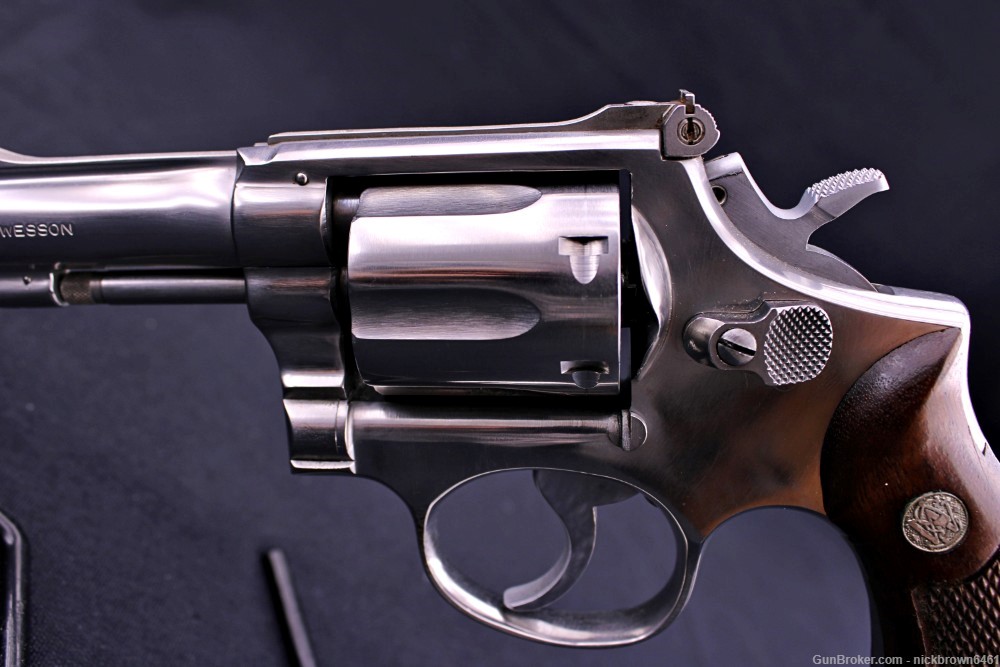 1973-1974 SMITH & WESSON MODEL 67 NO DASH 38 SPECIAL 4" BBL NICKEL FINISH -img-5