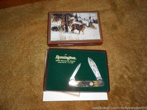  Remington 2004 Wildlife Knife - Timber Wolves, USA - LE of 1000-img-0