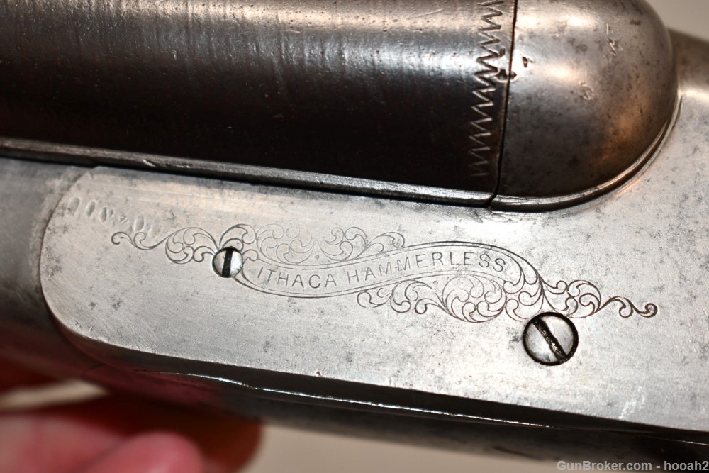 Antique Ithaca Crass SxS Boxlock Shotgun 12 G 1895 READ-img-32