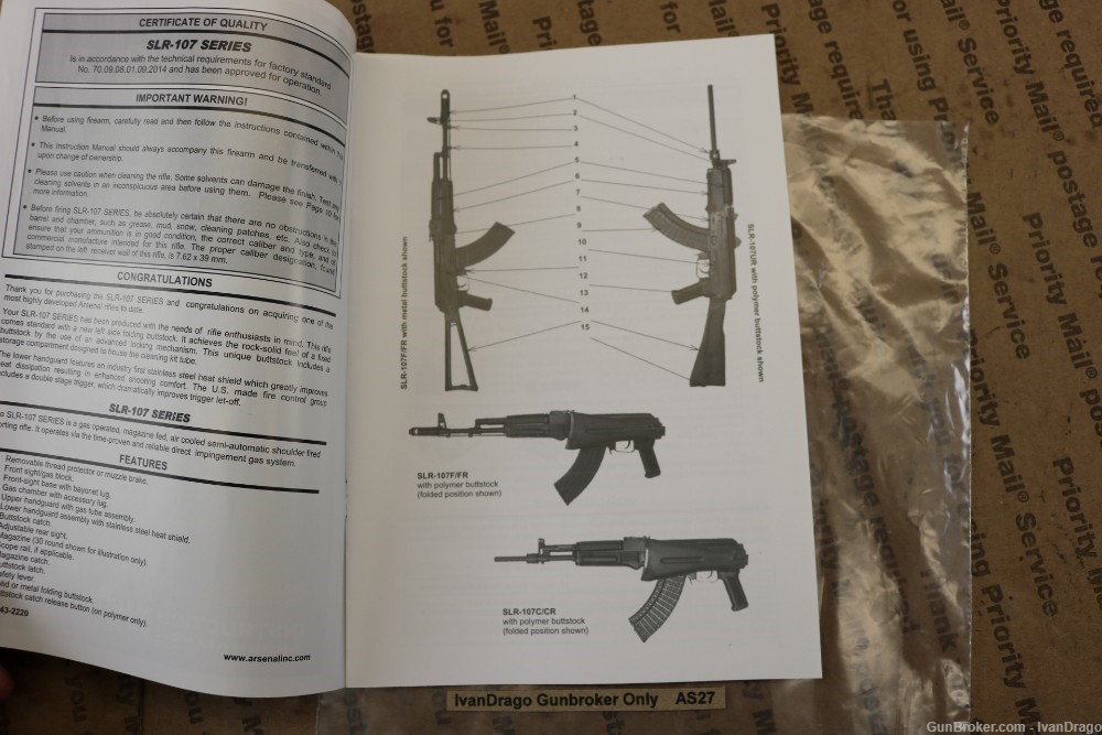 Arsenal SLR-107UR Krinkov Manual SLR-107 AKS-74U Krink Kit SLR-107CR AK Kit-img-2