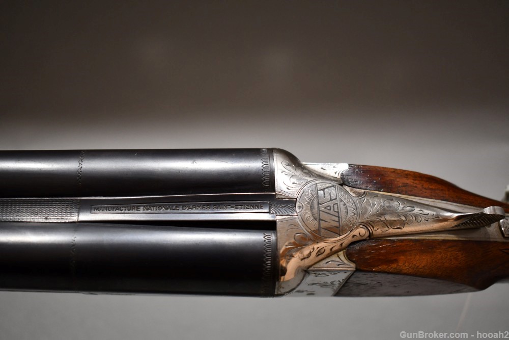 French MAS SxS Boxlock Shotgun 2 9/16" 16 G Engraved-img-20