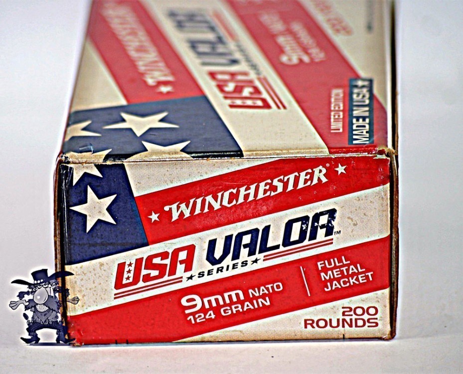 USA VALOR SERIES Winchester 9mm 124 Grain FMJ 9 MM 200 Round Pak-img-3