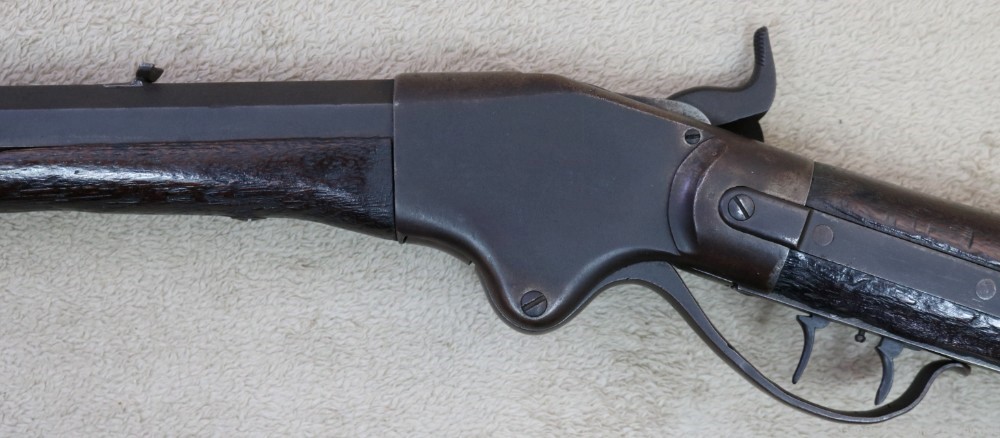 Unusual Spencer Heavy octagon Barreled sporting rifle 45 cal buffalo gun-img-21