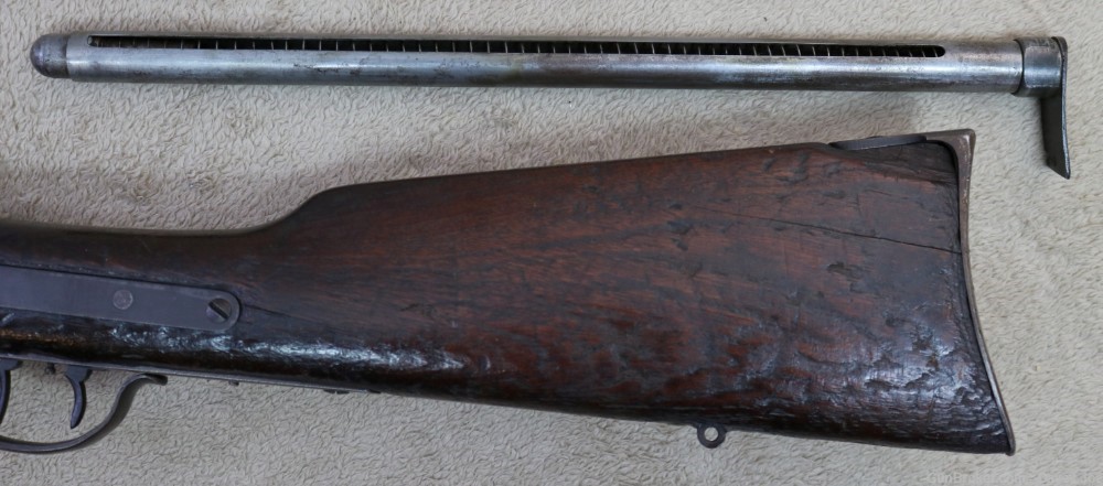 Unusual Spencer Heavy octagon Barreled sporting rifle 45 cal buffalo gun-img-40