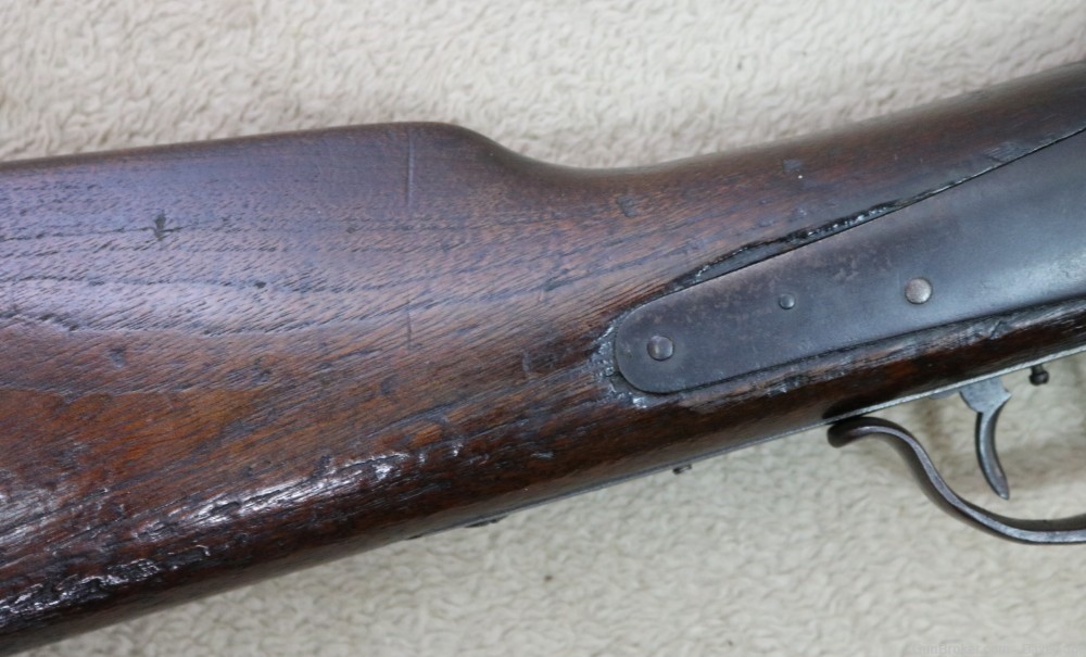 Unusual Spencer Heavy octagon Barreled sporting rifle 45 cal buffalo gun-img-2