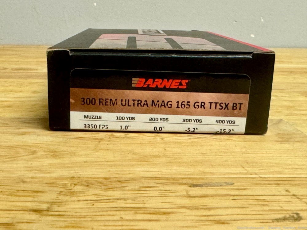 Barnes, VOR-TX, 300 Rem Ultra Mag, 165Gr, Tipped Triple Shock X, 20Rds-img-1