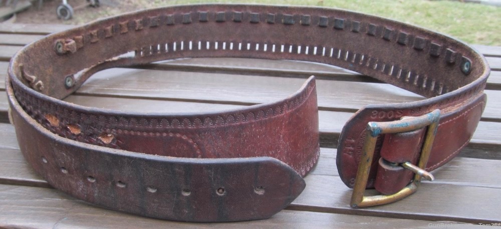 Vintage Western Eubanks Leather Boise Idaho Cartridge Belt-img-5