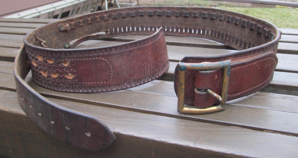 Vintage Western Eubanks Leather Boise Idaho Cartridge Belt-img-6