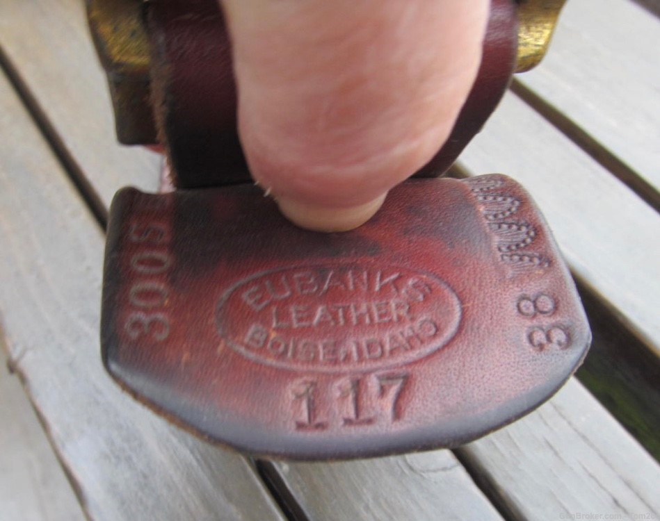 Vintage Western Eubanks Leather Boise Idaho Cartridge Belt-img-8