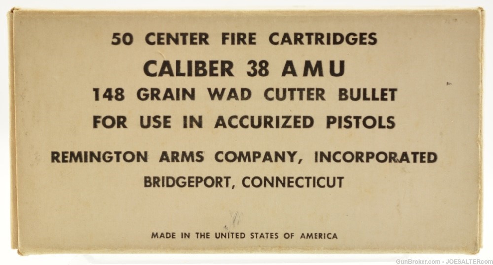 Rare Early Remington Caliber 38 AMU 50rnds-img-0