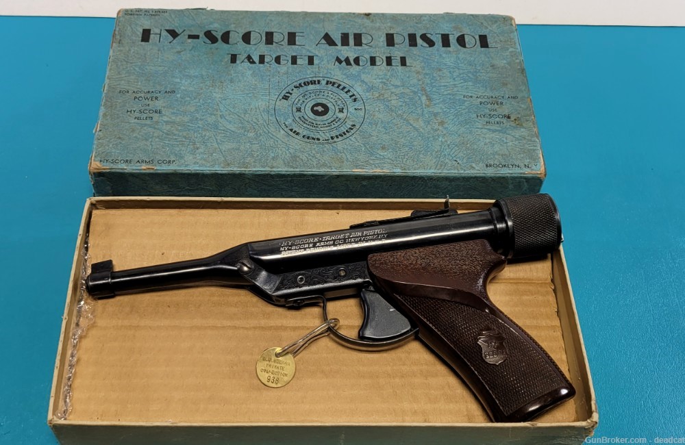Hy-Score Model 802 Target Repeater Air Pistol .22 in Box + Provenance 938  -img-0