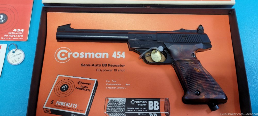 Vintage Crosman Model 454 BB CO2 Air Pistol Box Paperwork Provenance 1159-img-4