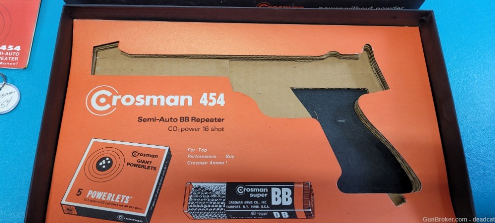 Vintage Crosman Model 454 BB CO2 Air Pistol Box Paperwork Provenance 1159-img-5