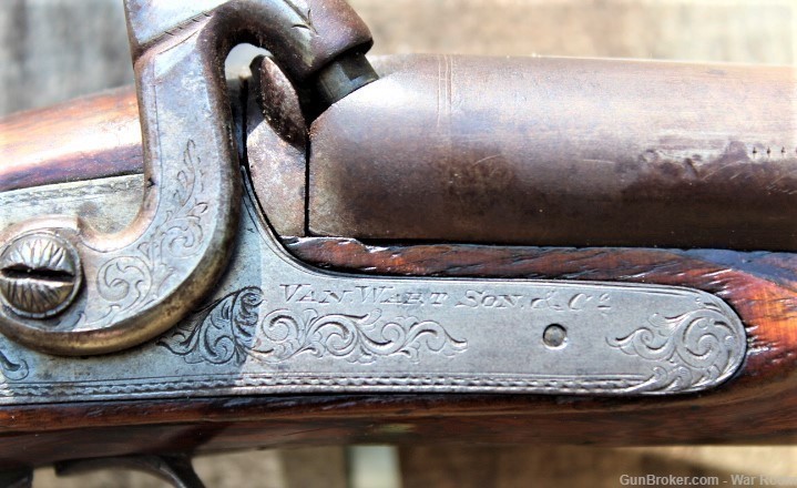 Civil War Period Double Barrel Shotgun by Van Wart & Son-img-5
