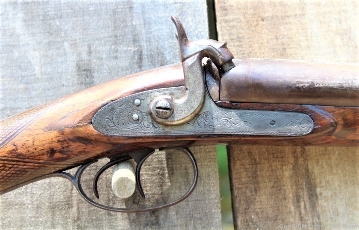 Civil War Period Double Barrel Shotgun by Van Wart & Son-img-4
