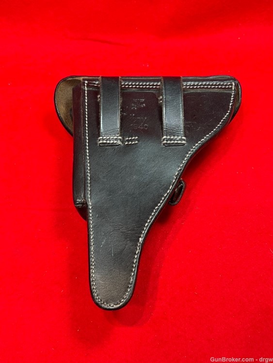 P38 HARD SHELL HOLSTER REPRODUCTION- BLACK LEATHER-img-4