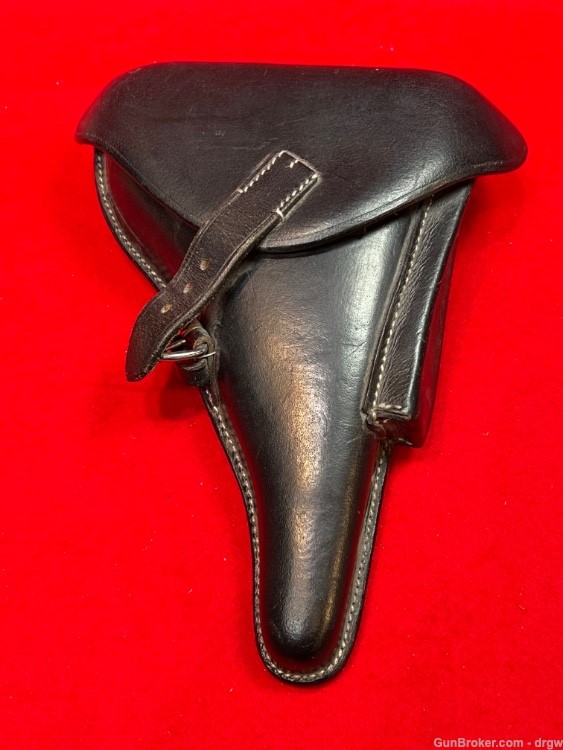 P38 HARD SHELL HOLSTER REPRODUCTION- BLACK LEATHER-img-0