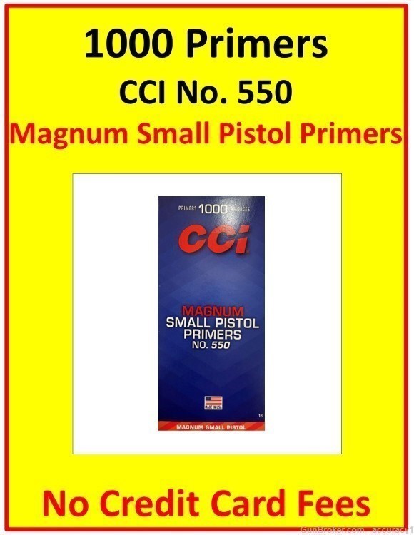 Primers SMALL MAGNUM PISTOL Primers (1,000 count)-img-0