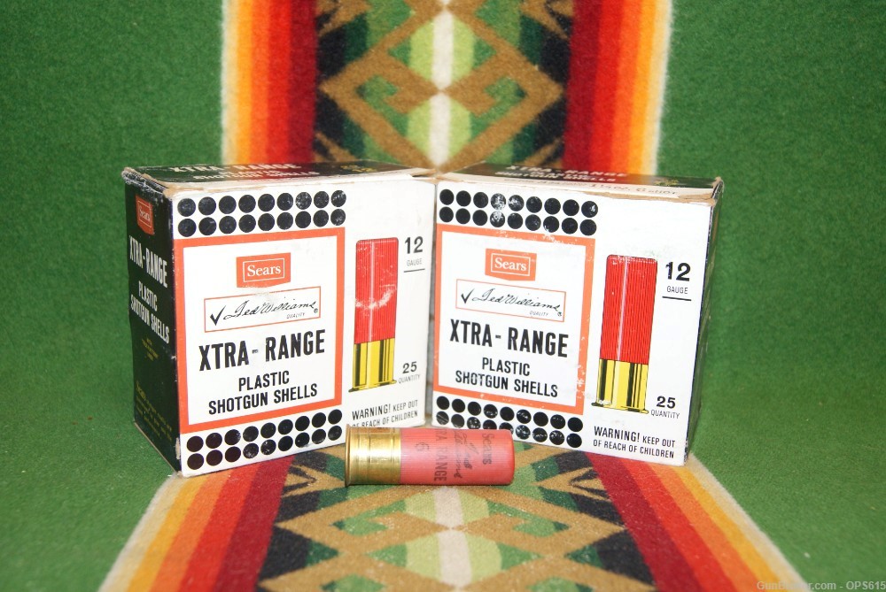 Vintage Sears Ted WIlliams 12 ga Xtra Range ammo x2 boxes-img-0