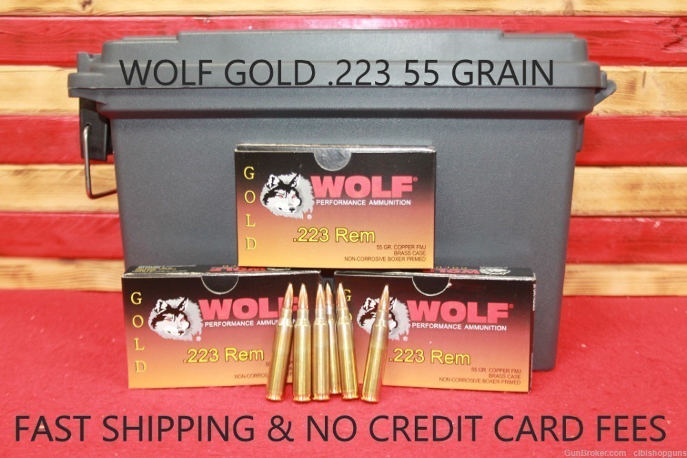 Wolf Performance Ammo .223 Brass 500 rounds (556)-img-0