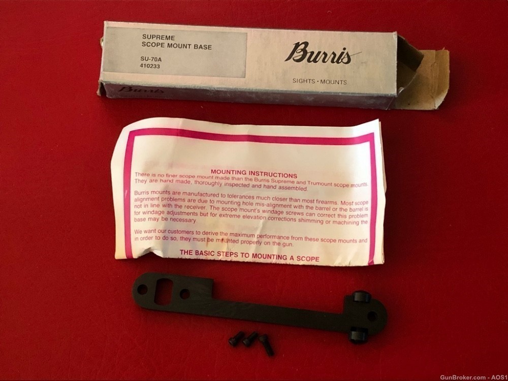 Burris Supreme Scope Mount Base SU-70A Winchester 70 Long Action 410233-img-1
