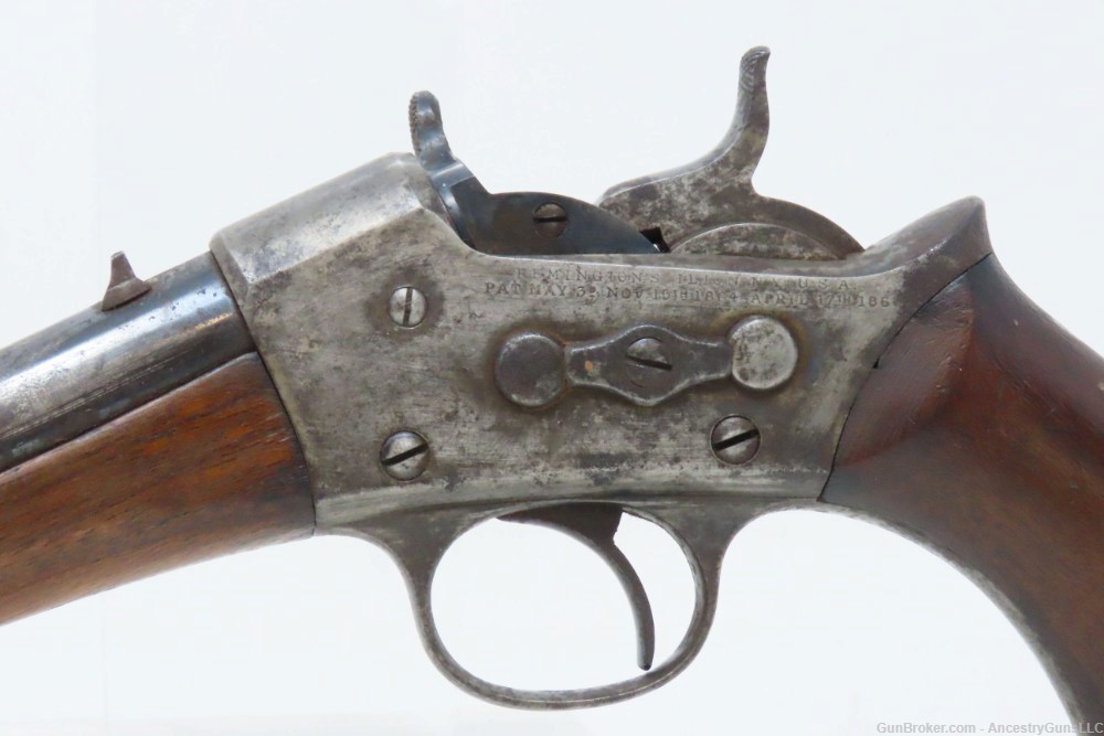 REMINGTON Model 1871 .22 SHORT Rimfire ROLLING BLOCK Pistol RF Army Antique-img-3