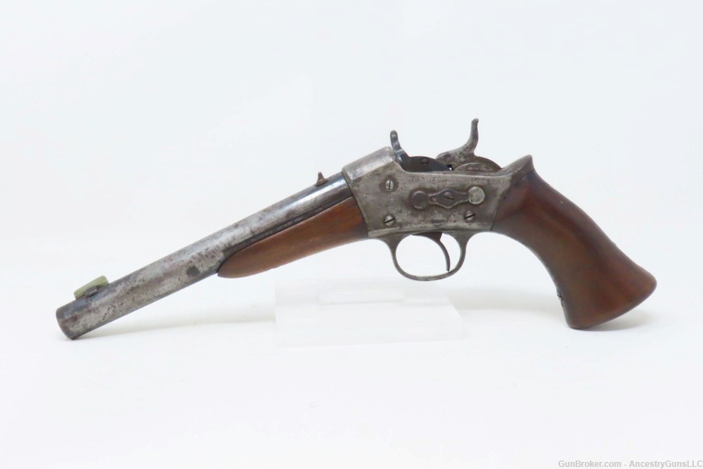 REMINGTON Model 1871 .22 SHORT Rimfire ROLLING BLOCK Pistol RF Army Antique-img-1