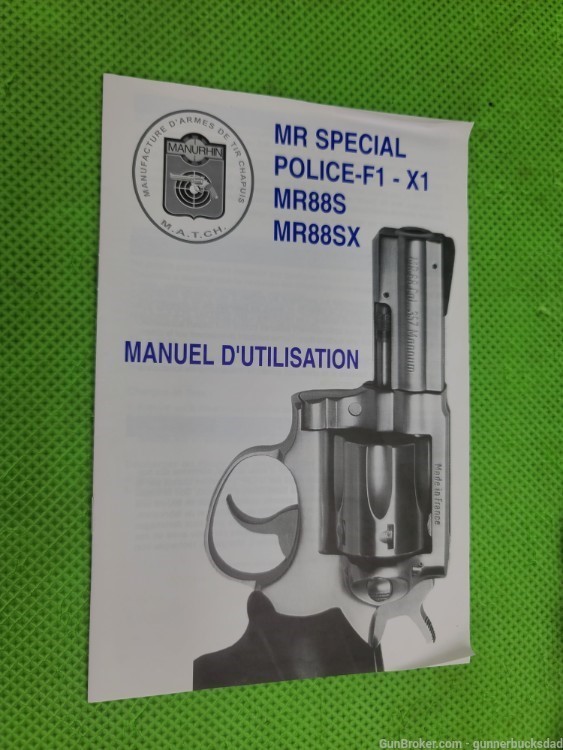MANURHIN RARE * MR88 POLICE * 38 SPL Made in France 4" Barrel RAMHORN GRIPS-img-4