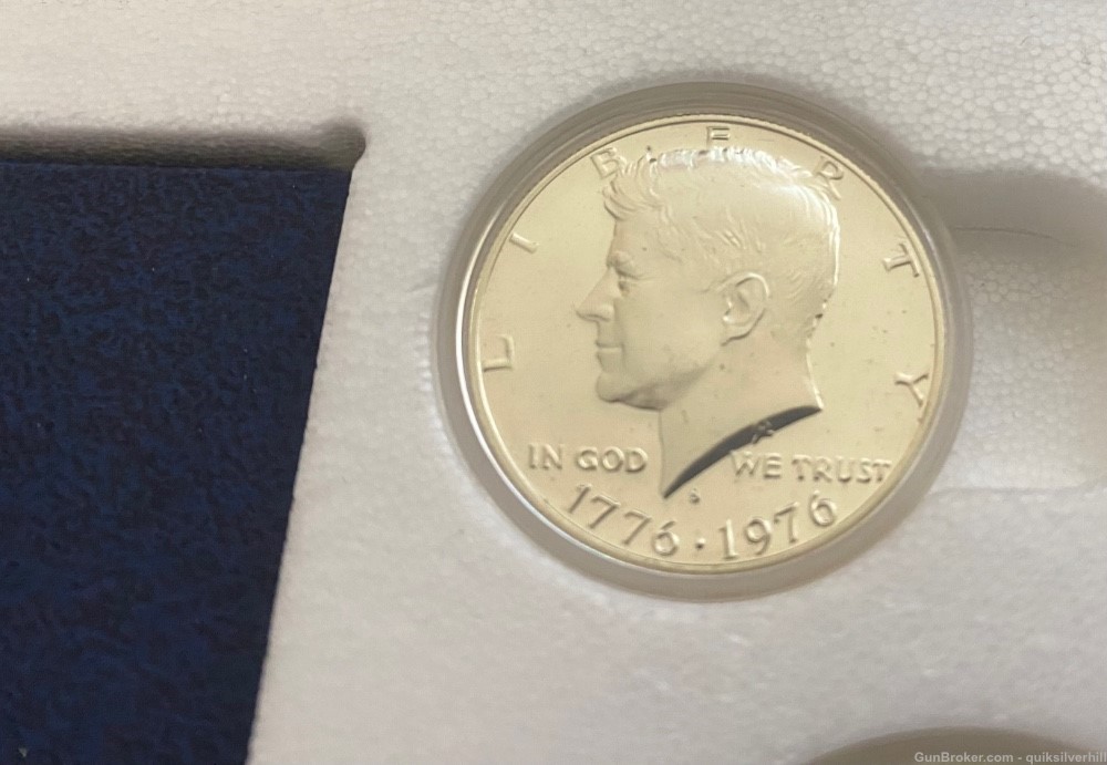 Gorgeous 1976 Bicentennial Silver Proof Coin Set Dollar Half Dollar Quarter-img-2
