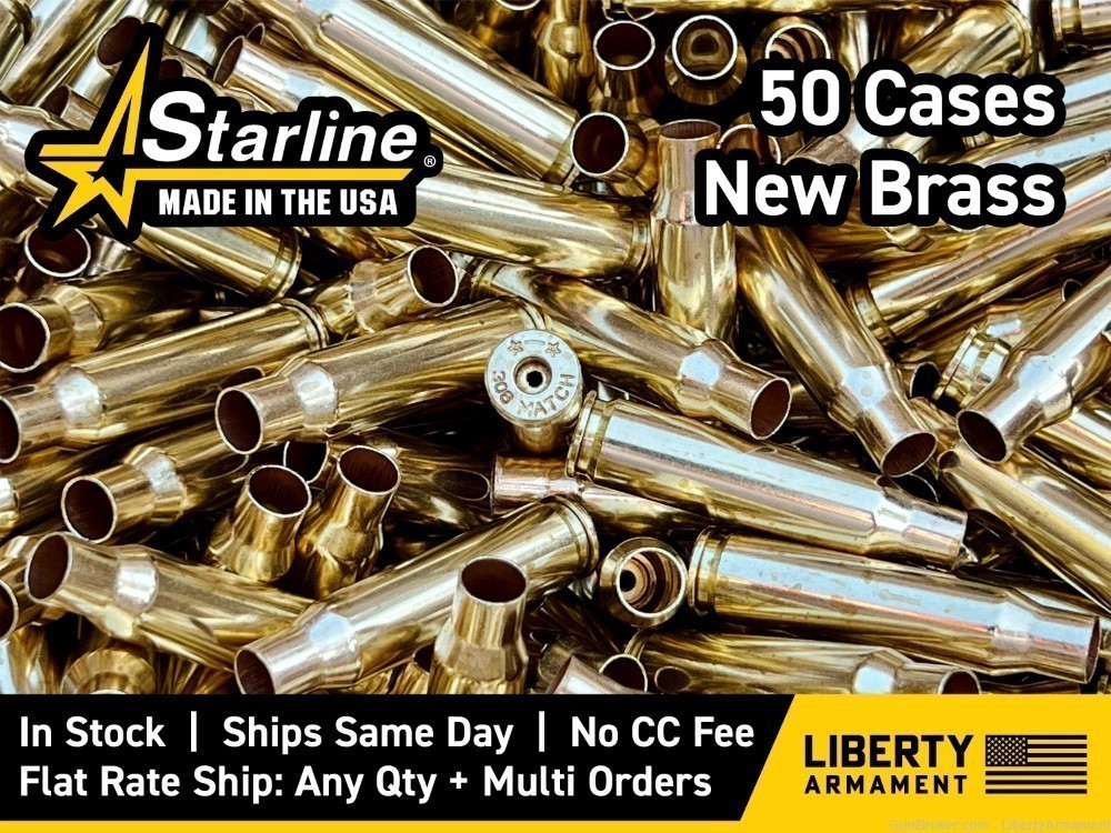 308 Winchester SRP Brass, Starline 308 Win Palma/Match, Small Rifle Primer-img-0