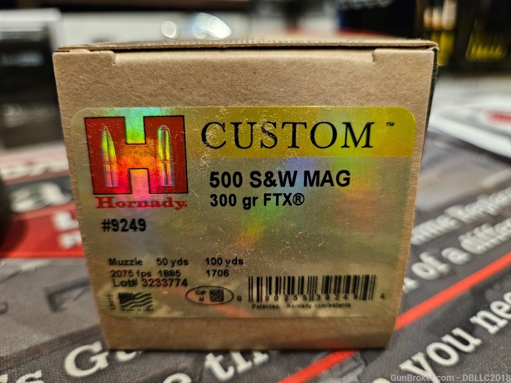 20 ROUNDS HORNADY 500MAG 9249 500 S&W MAGNUM HORNADY-img-2