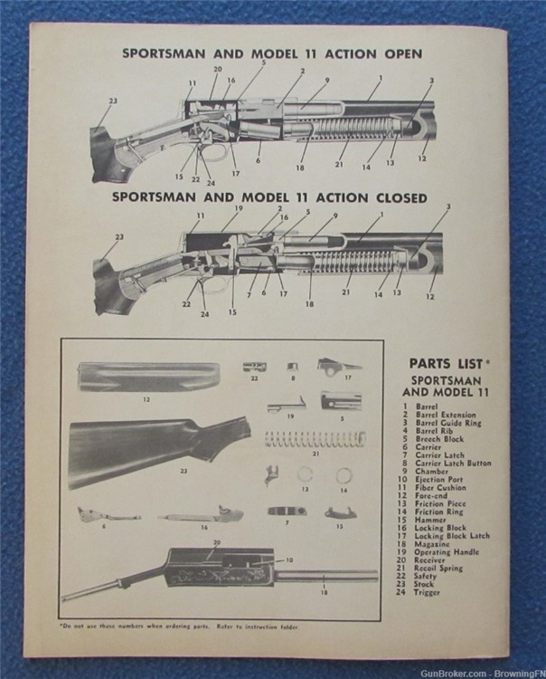 Vintage Remington Model 11 Automatic Demonstration Instruction Manual-img-3