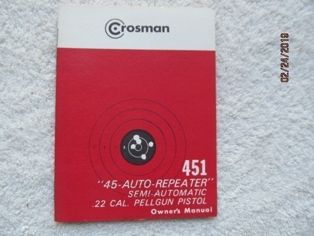 Crosman 451 Owner's Manual-img-0
