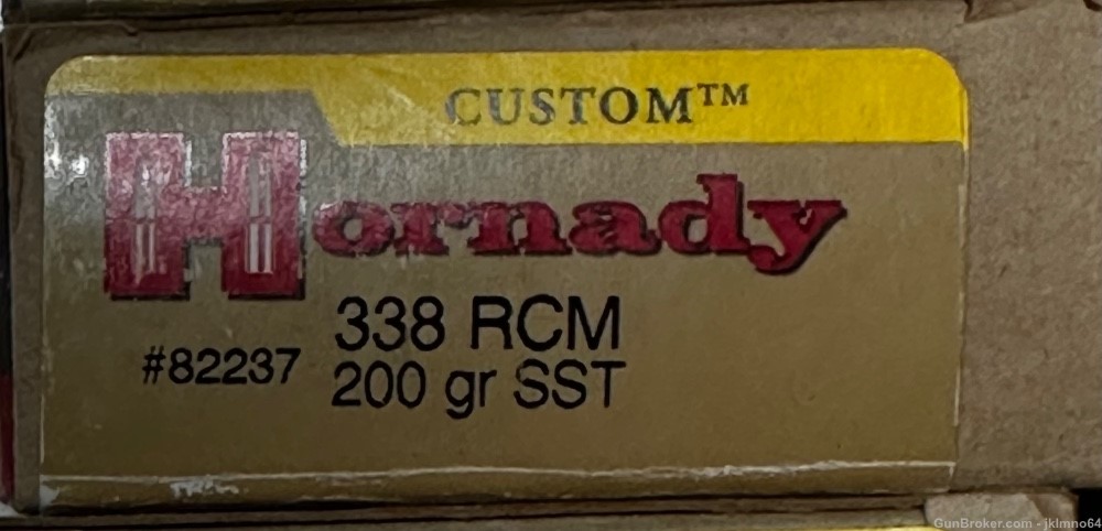 20 rounds of Hornady 338 RCM 200 grain SST ammo -img-0