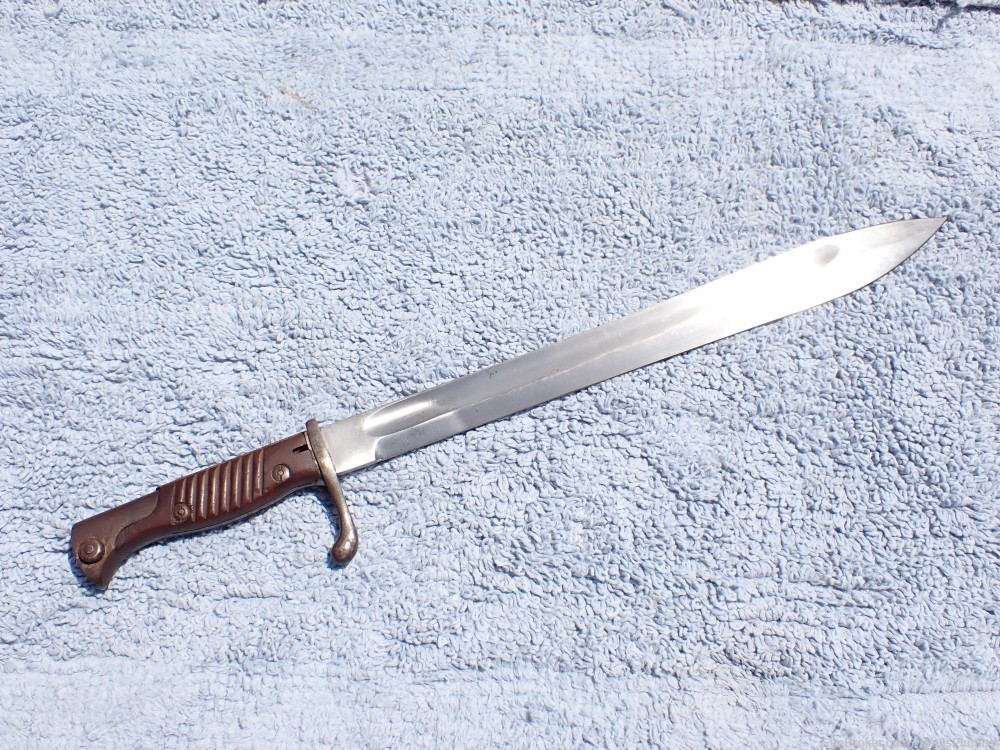 IMPERIAL GERMAN WWI 1898/05 BUTCHER BLADE BAYONET WITH SCABBARD DATED 1917-img-3