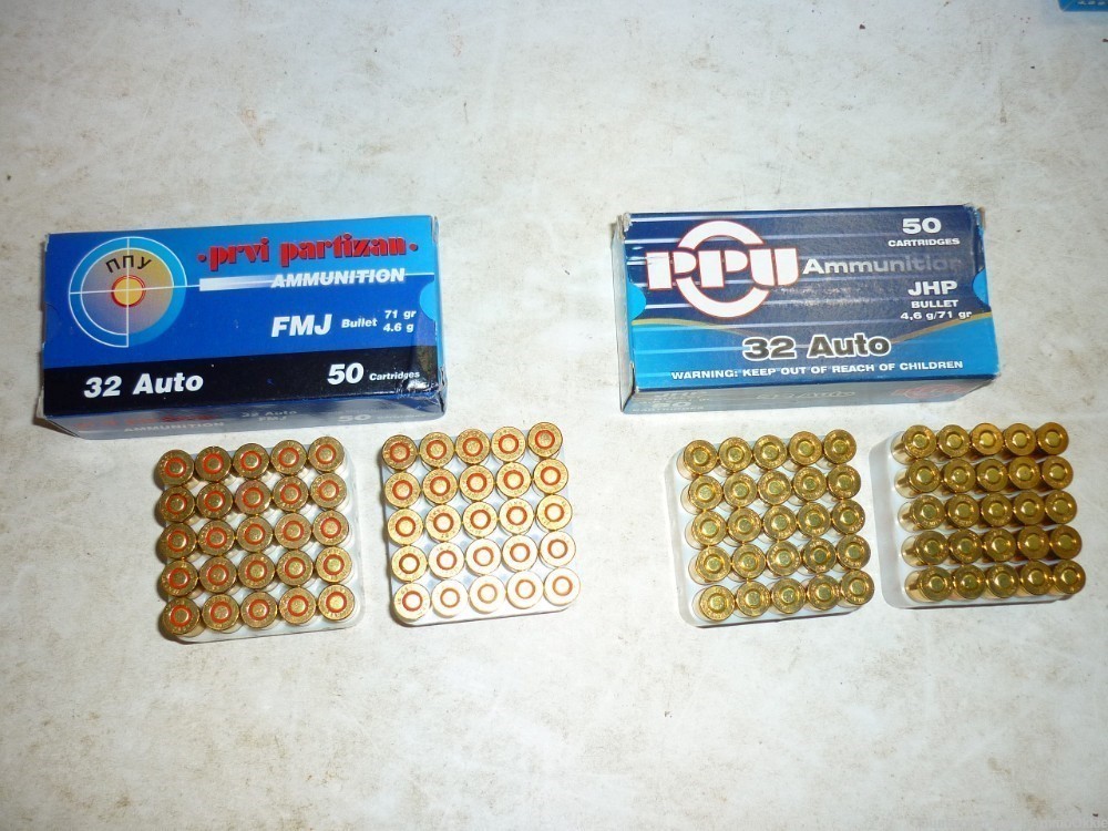 100rd - 32 ACP - FMJ and HP - PPU 32 Auto 71gr - PRACTICE AND SELF DEFENSE-img-1