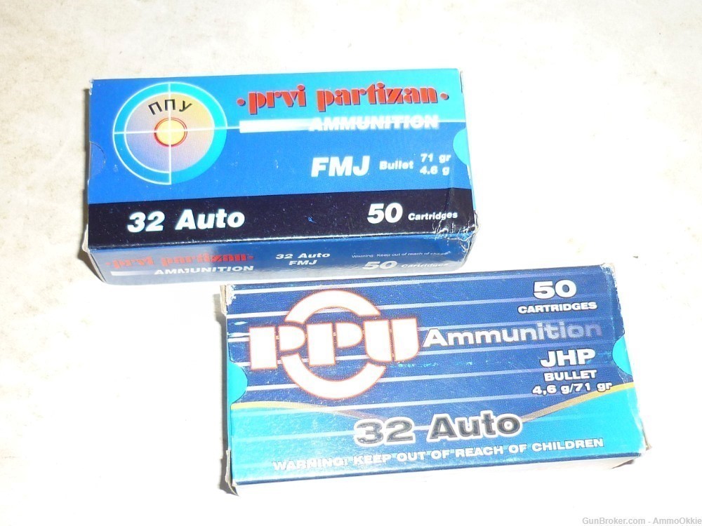 100rd - 32 ACP - FMJ and HP - PPU 32 Auto 71gr - PRACTICE AND SELF DEFENSE-img-8