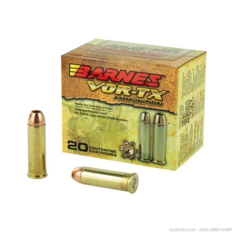20Rds   Barnes Bullets 22037 VOR-TX 41 Rem Mag 180 gr 1520 fps Barnes VOR-T-img-0