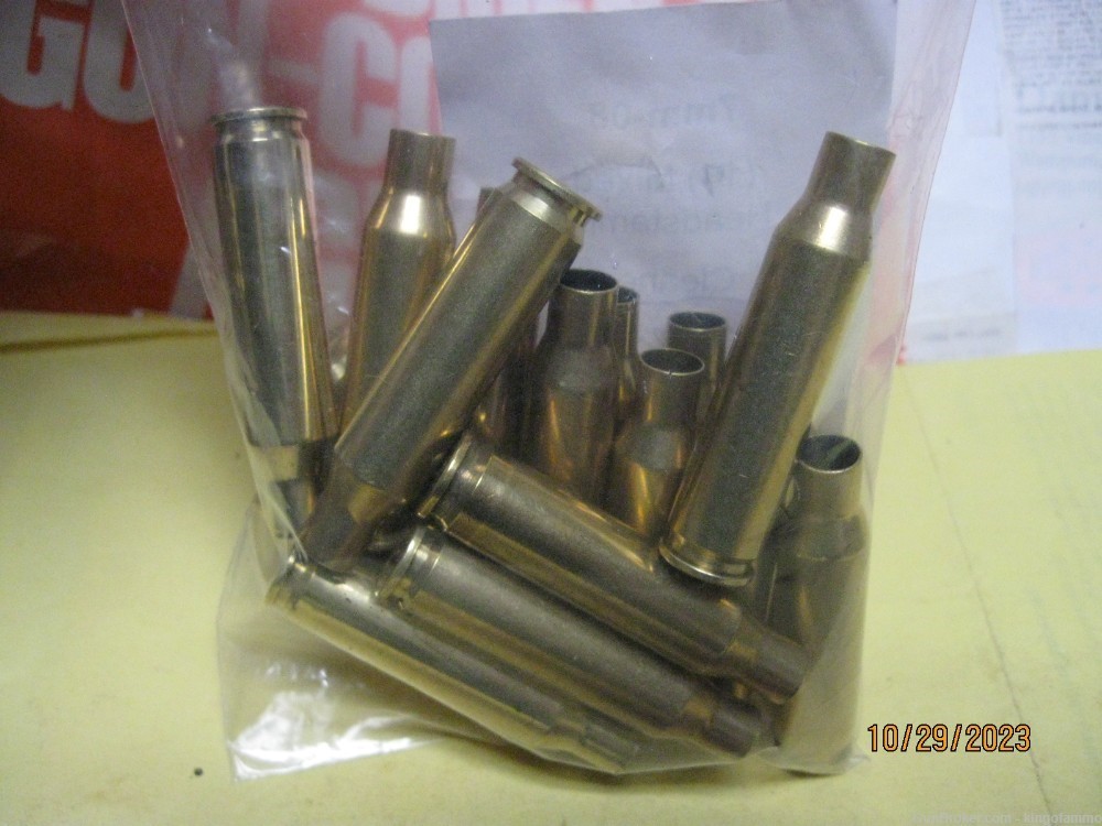 Scarce 7mm-08 Clean Once Fired 17 pcs Rifle Brass; have more too-img-0