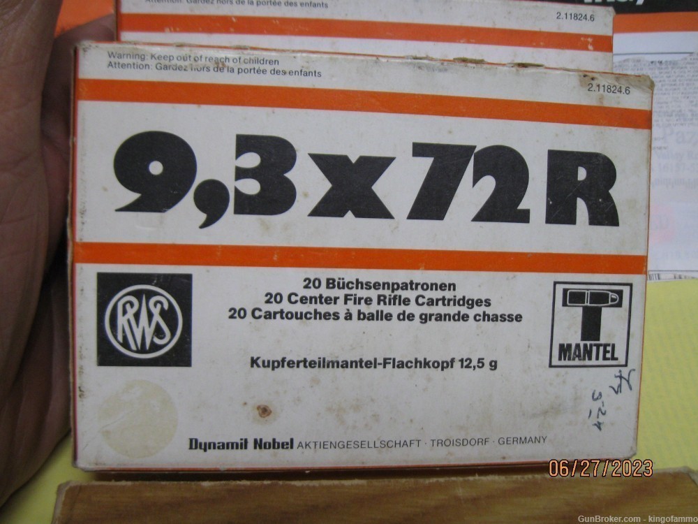 20 Rounds Original RWS 9.x72R T-Mantle Ammo Sonoxid Orange Factory Box -img-0