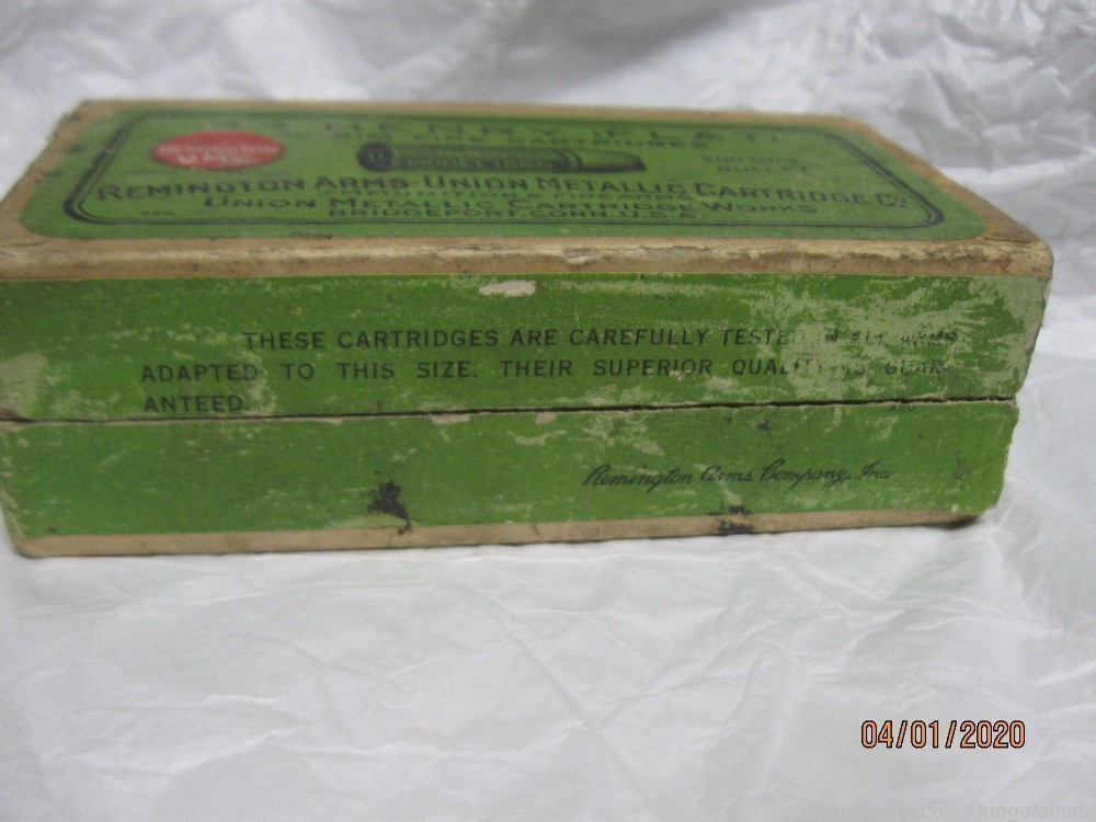 Very Original Full Bx 44 Henry Flat Rem-UMC Ammo Excellent Rare Collectible-img-3